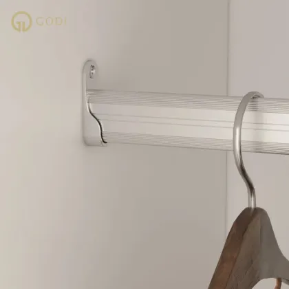 GODI Modern Solid Wood Corner Swing Door Wardrobe