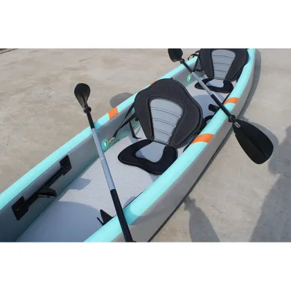 Adjustable Footrest 2-Person Inflatable Tandem Kayak/Canoe