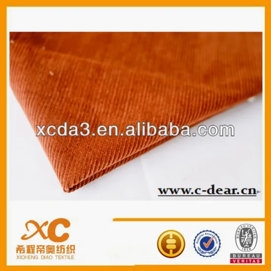 cotton woven dyed 14 wales corduroy suit fabric