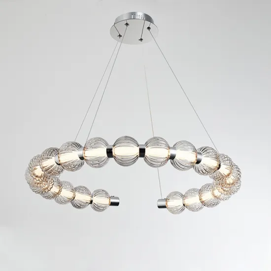 Round Circle Nordic LED Pendant Lamp: A Stylish Glass Ball Chandelier for Indoor Corridors