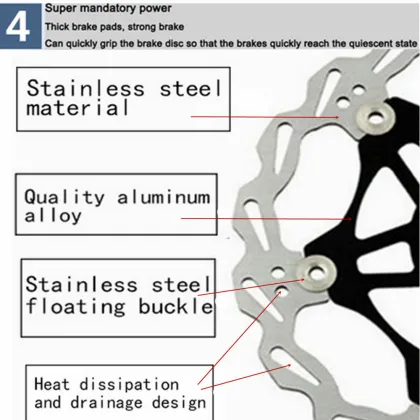 Bicycle Hydraulic Brake Pad MTB Floating Disc Brake Rotor 160mm Ultralight 83g Alloy Bicycle 6"Float Rotors brake Bicycle parts