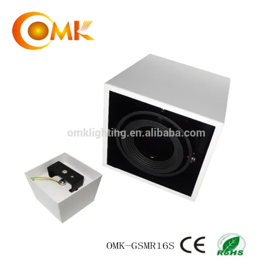 MR16/GU10 Surface mounted wihte or black LED Grille light housing