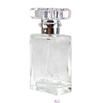 Matte Black Glass Square Empty Perfume Bottles 30ml 50ml