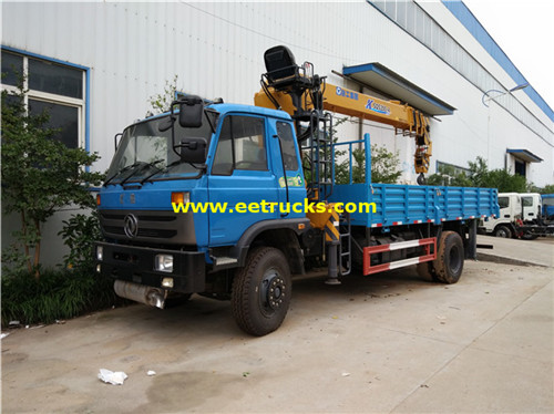 XCMG 4X2 10ton lori lililowekwa kwenye cranes