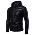 Cost-effective Men's Leather Jacket with Hood Custom