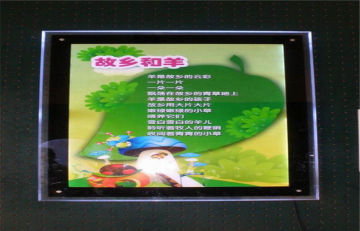Super Big Size 400 × 600mm Acrylic Waterproof Light Box / Sign For Hd Photo Images