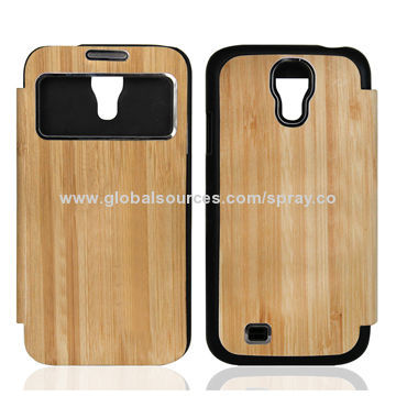 Phone Cases for Samsung Galaxy S4, with Natural Wooden Bamboo and TPU/PC Holder