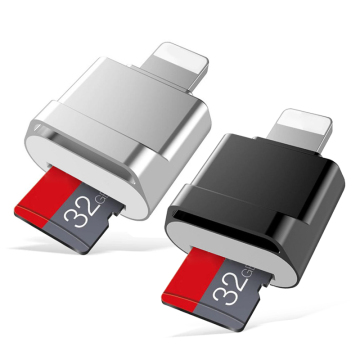 Mini Micro SD TF Card Reader Adapter for iPhone 14/13/12/11 Pro Max, External OTG Memory Card Reader for iPhone XS/XR/8/7/6