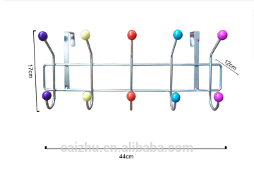 Wall mounted metal hook rack