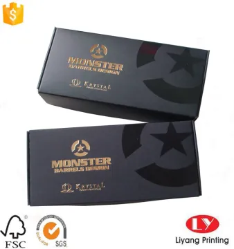 Black Printed Corruagerd Paper Box With Polishing