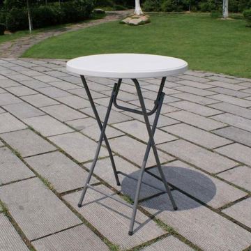 White Portable HDPE Foldable Plastic Cocktail Bar Table for Events