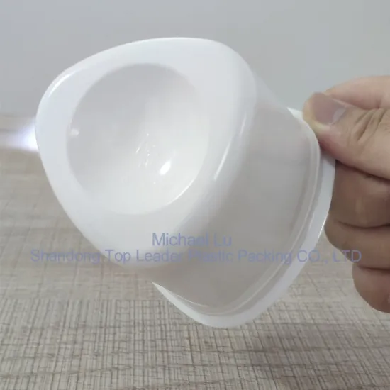 White PP yogurt cup with evoh barrier