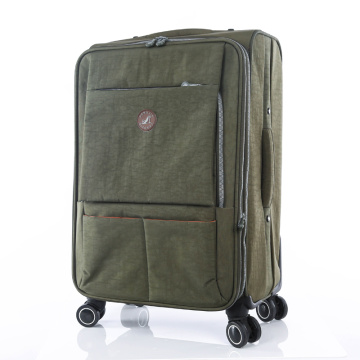 olive green nylon fabric luggage universal wheels bags