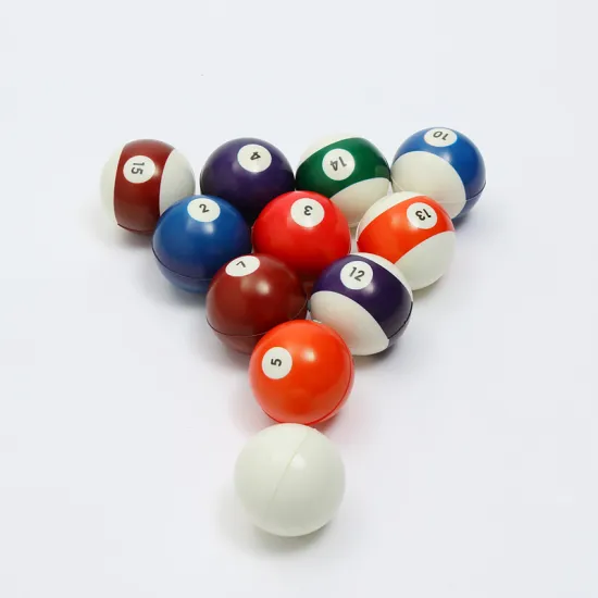 Custom Printed PU Foam Billiard Anti-Stress Squeeze Toy