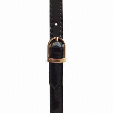 Fashion Patent PU Fastening with Gold Buckle for Garment Decoration