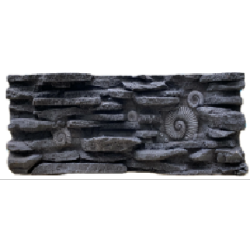 Placa de fundo fóssil de animal cinza