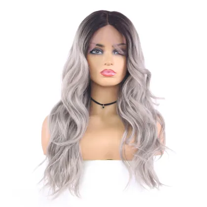 LSY Fashion Long Synthetic Hair Wig Machine Made Fiber Hair Wigs Synthetic Hair Wig Can Customize