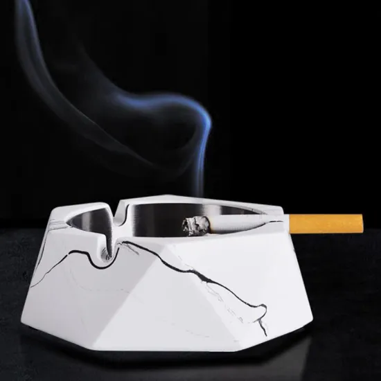 Household Living Room Stainless Steel Geometrical Ashtray