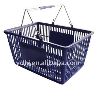 High Quality PP Plastic Basket with Hand Holder for Shopping Mall YD-B-011