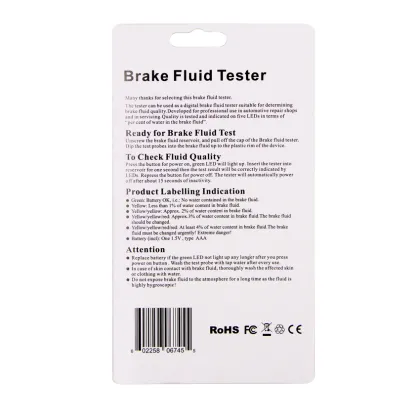 Brake Fluid Liquid Tester Auto 5 LED Car Vehicle Testing Tool to check the quality of Brake Fluid