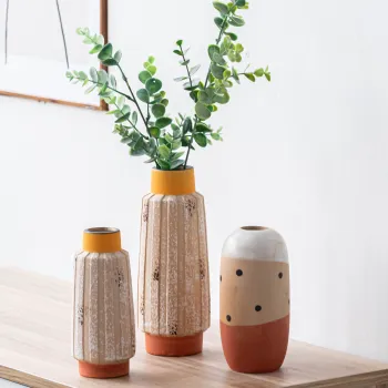 Vintage Rustic Handmade Terracotta Table Flower Vase