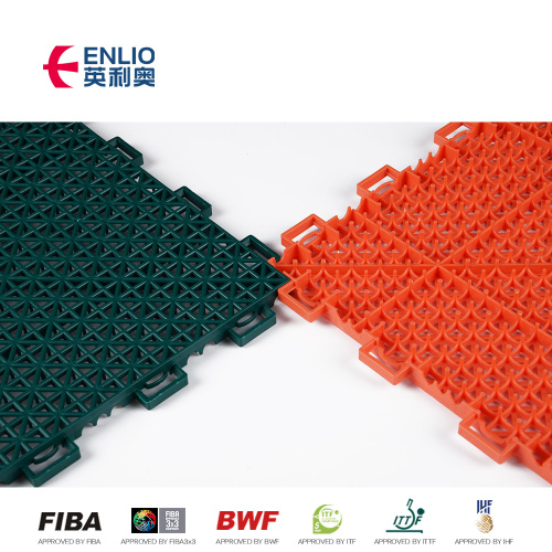 FIBA ​​Enlio พื้นบาสเก็ตบอล Interlock Court กระเบื้อง