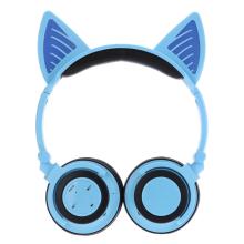 Fones de ouvido de ouvido de gato infantil fones de ouvido sem fio estilosos