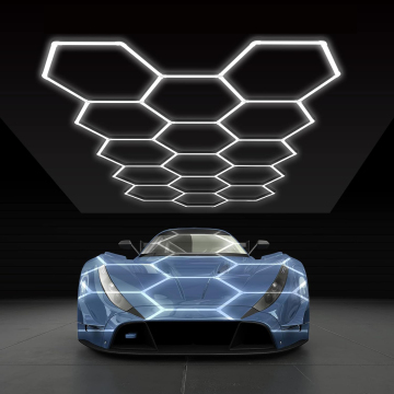 Hexagonal Honeycomb Hex Lights For Gyms, Stadia, Garaj, Pejabat, dan Kawasan Riadah