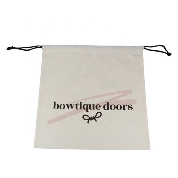 Custom Small Beige Drawstring Bag Natural Canvas Pouch