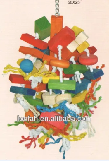 natural wooden toy for birds