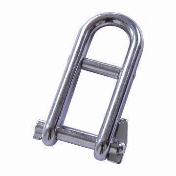 Stainless steel halyard shackle, locking pin and cross bar