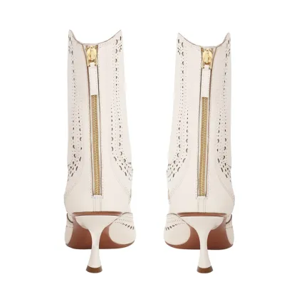 Women's Western Boot Mid-Calf Embroidered Riding Boots