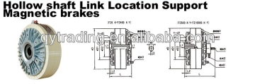 hollow shaft link location support magnetic powder brakes