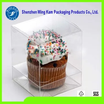 Luxury PET Food Grade Clear Plastic biscuite Box Packaging