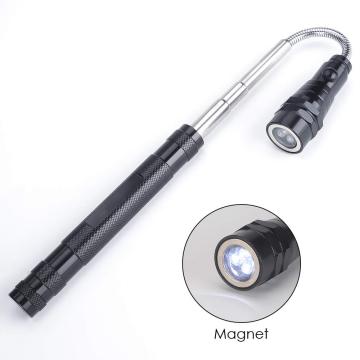 IHUAlite Portable Aluminum Pocket 3 LED Telescopic Magnetic Pickup Tool with Clip