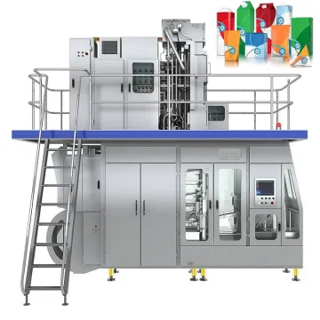 Automatic Aseptic Milk Juice Water Production Line for Export: Brick Carton Filling & Packaging Machine