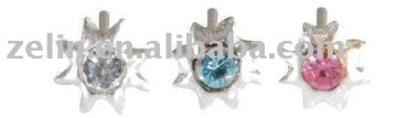 gem sun nose jewelry,nose ring,316L jewelry