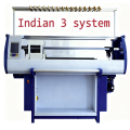 Three system flat knitting machine