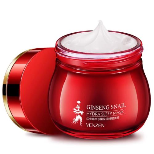 Ginseng Snail Sleeping Face Cream Moisturizing Nourishing Hydration No Wash Night Cream Smoothing Gel Skin Care