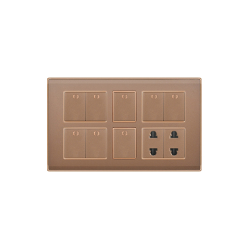 Pakistan Design Elegance 8 Gang 2 Socket Flat Switch Plate