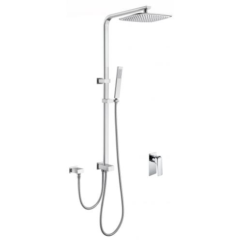 Modern Twin Head Shower Slange Rail Set