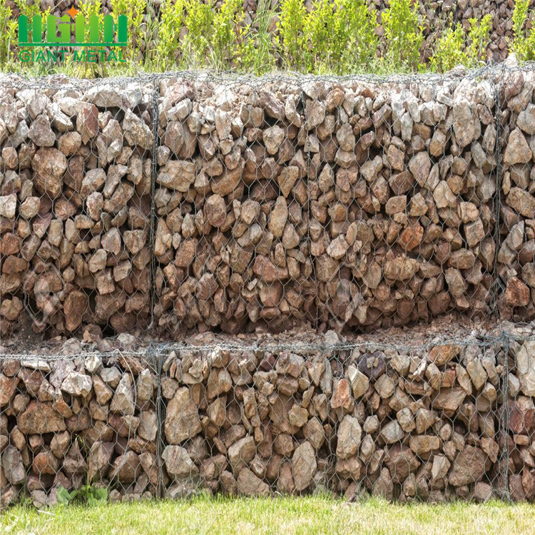 gabion retaining wall Road mesh installation