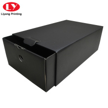 Matte Black Custom Empty Cardboard Shoe Box Gift