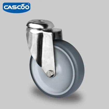 CASCOO 125MM Rubber Stainless Trolley Caster Kitchen Trolley Rack
