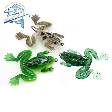 Hot-Sell PVC Color Soft Frog Lure with Anti-Hang Bottom and Hollow Belly