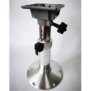 TOPWELLRV 12V Marine Boat Seat with 360° Swivel and Height Adjustment