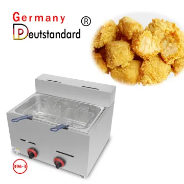 Commercial 21L LPG Gas Deep Fryer With 2pcs Basket