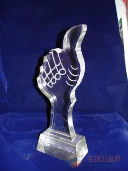 2015 china decoration product win gift clear trophy