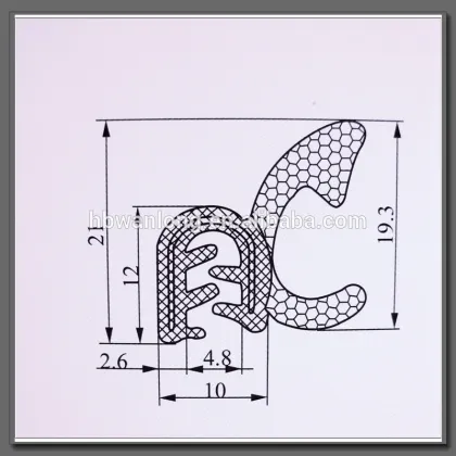 sheet metal edge protection rubber seal strip