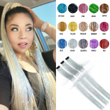 Alileader de haute qualité 14 couleurs extension de cheveux en guirlandes de paillettes douces brillantes pour la fête du Nouvel An de Noël